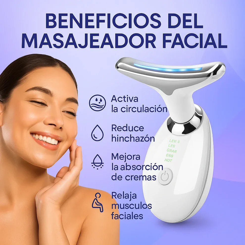 Masajeador Facial LED GlowLift™ – levantá tu piel, despertá tu brillo