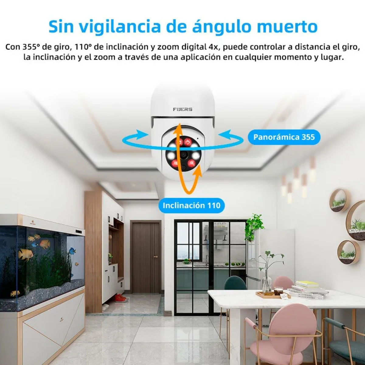 Cámara Panorámica 360° con conexión WiFi
