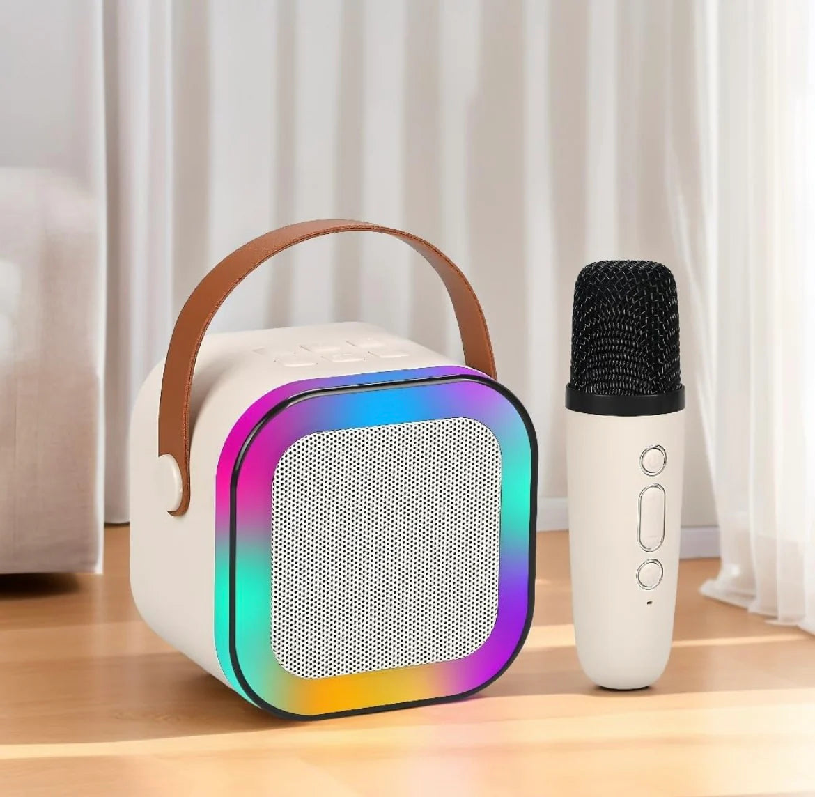 PARLANTE BLUETOOTH CON MICRÓFONO 🎤🎶BLANCO