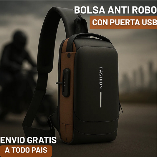 MOCHILA ANTIRROBO CON PUERTO USB