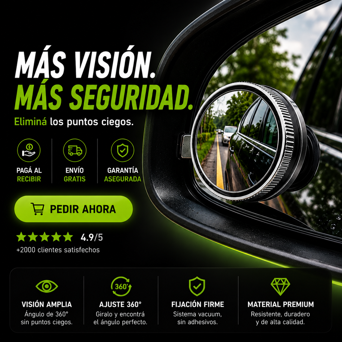 ¡NO MANIOBRES A CIEGAS!  Más visión para estacionar con confianza.