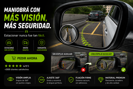 ¡NO MANIOBRES A CIEGAS!  Más visión para estacionar con confianza.