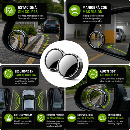 ¡NO MANIOBRES A CIEGAS!  Más visión para estacionar con confianza.