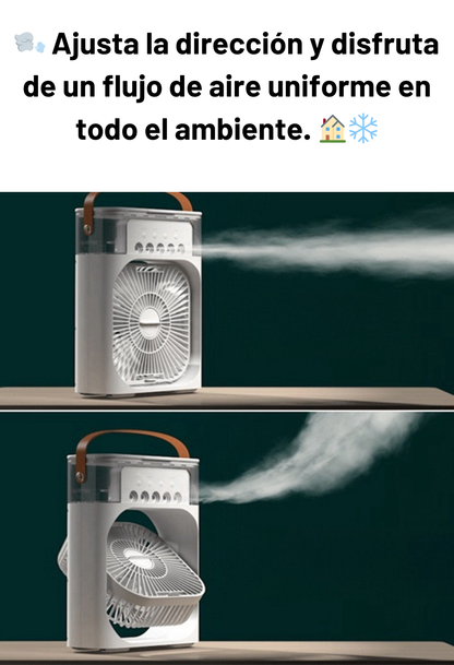 MINI AIRE PORTATIL 3 EN 1 – ENFRÍA, HUMIDIFICA Y REFRESCA