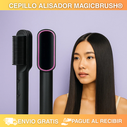 Cepillo Alisador MAGICBRUSH® 3 En 1 - pelo liso y brillante desde la primera pasada