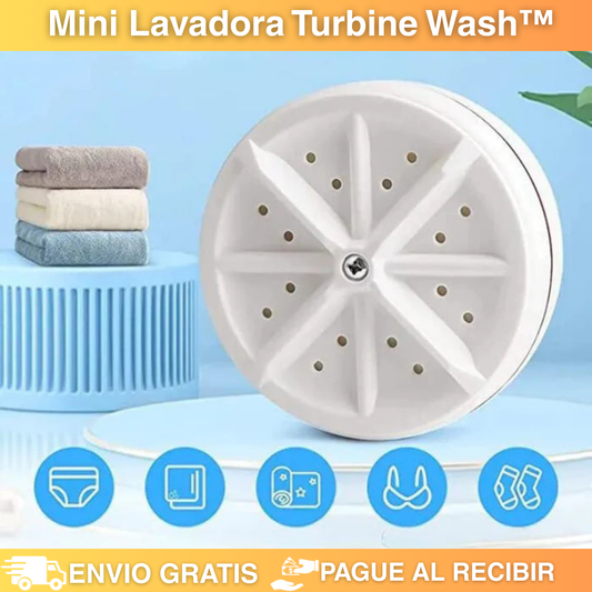 💧TURBINE WASH™ – Tu Lavadora Portátil, Fácil y Rápida en Cualquier Recipiente