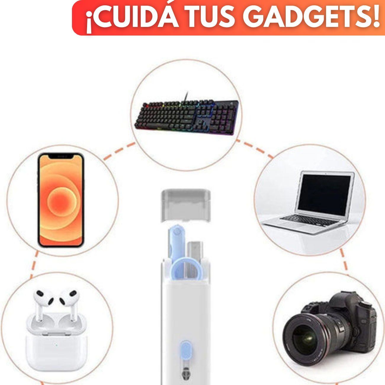 Kit Limpieza Electrónica 7 en 1 – Dispositivos Siempre Impecables