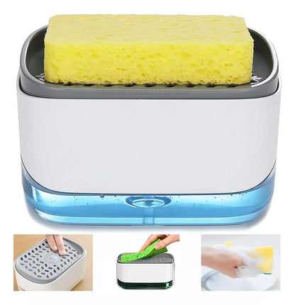 PORTA ESPONJA CON DISPENSER DE JABON