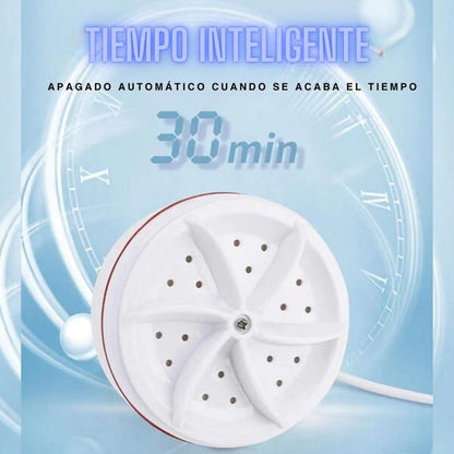 💧TURBINE WASH™ – Tu Lavadora Portátil, Fácil y Rápida en Cualquier Recipiente
