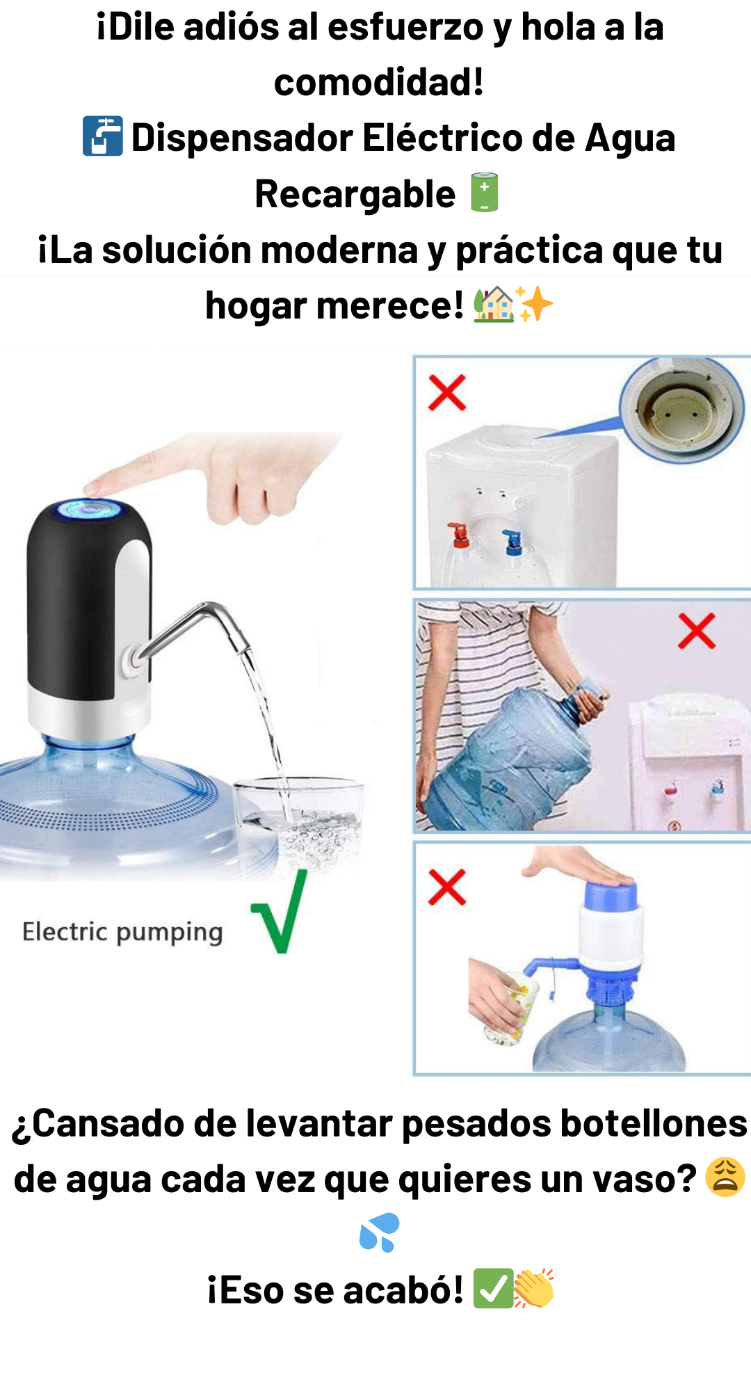 DISPENSADOR DE BOTELLAS RECARGABLE