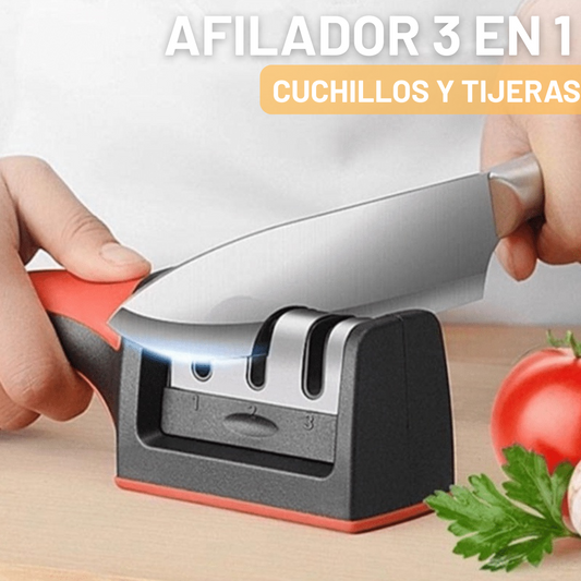 AFILADOR DE CUCHILLOS Y TIJERAS ¡Afilado Rápido, Seguro y Eficiente!