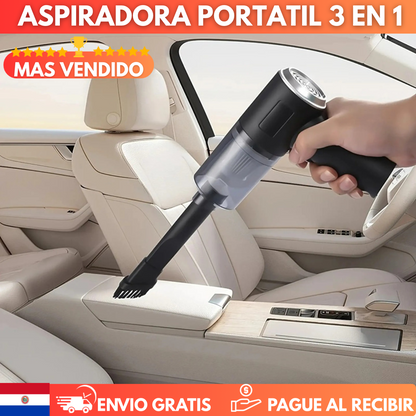 ASPIRADORA 3 EN 1 – ¡Mantén tu auto impecable en minutos!