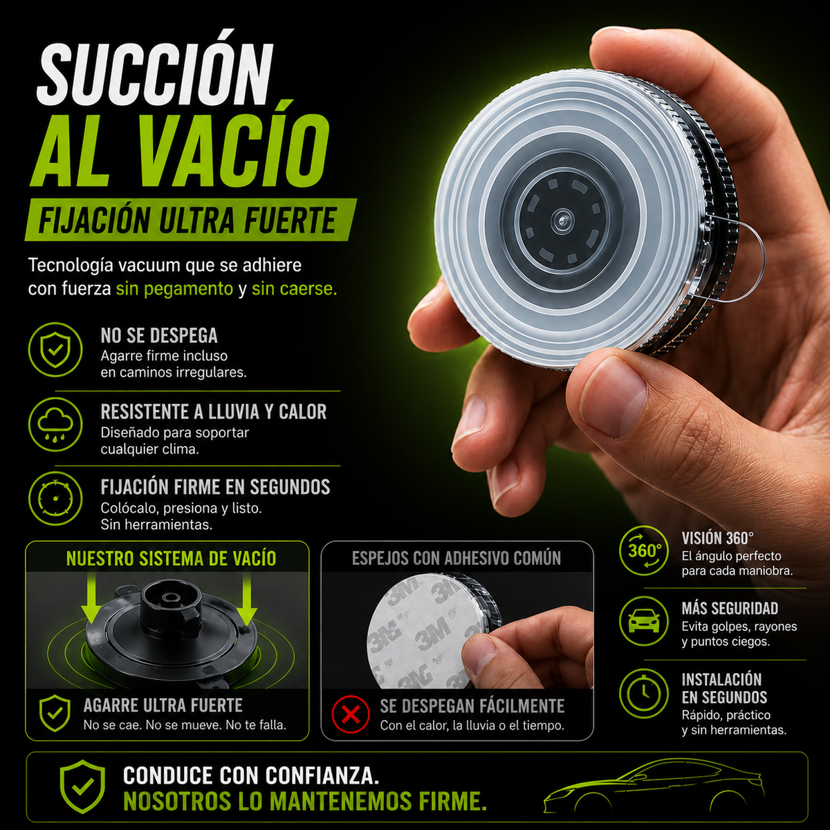 ¡NO MANIOBRES A CIEGAS!  Más visión para estacionar con confianza.