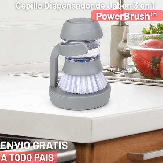 🧼 PowerBrush™ – Cepillo Dispensador de Jabón 3 en 1 , Tu aliado práctico para limpiar sin ensuciarte